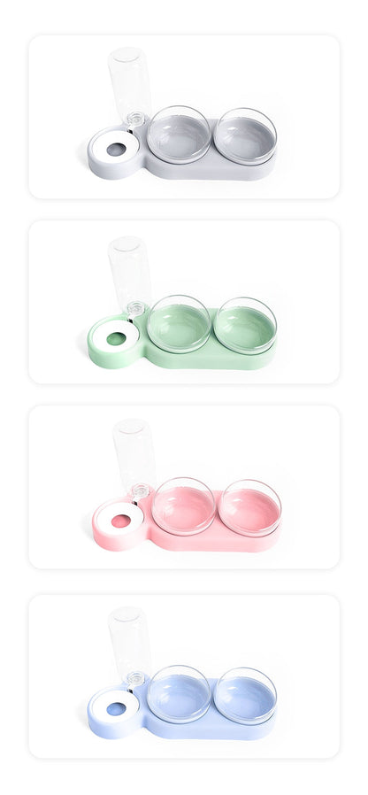 Set 2 en 1 Gamelles et Distributeur d’Eau – Double Bol pour Chiens et Chats