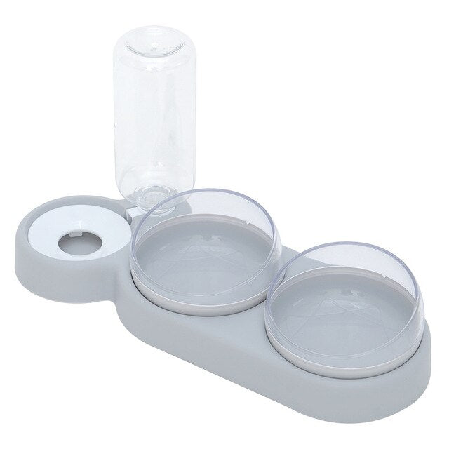 Set 2 en 1 Gamelles et Distributeur d’Eau – Double Bol pour Chiens et Chats