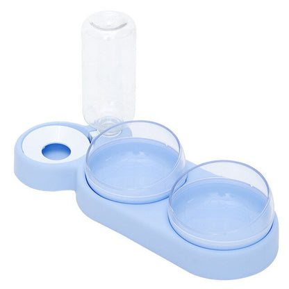 Set 2 en 1 Gamelles et Distributeur d’Eau – Double Bol pour Chiens et Chats
