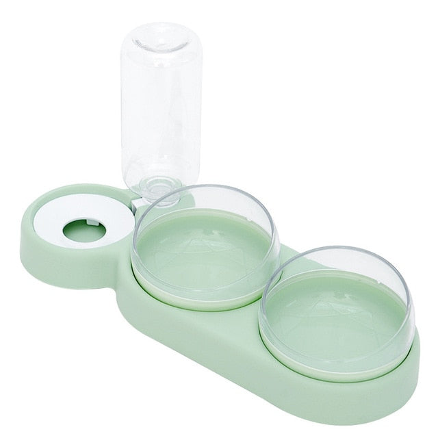 Set 2 en 1 Gamelles et Distributeur d’Eau – Double Bol pour Chiens et Chats