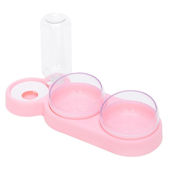 Set 2 en 1 Gamelles et Distributeur d’Eau – Double Bol pour Chiens et Chats